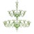 Contemporary modern elegant "rigadin" murano glass chandelier elegant land linear chandelier in light green made in murano...