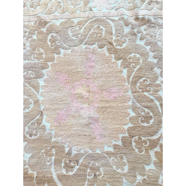 Boho Vintage Suzani from Uzbekistan, circa 1960s. Dimension; 52'' x 60'' inches / 132 x 153 cm / 4'4'' x 5' Material: 100%...