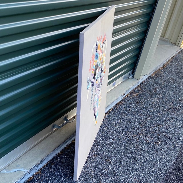 Blue 1980 Isao Homma Intair International Japanese Textile Art For Sale - Image 8 of 13