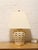 Mid-Century Modern Mid 20th Century Scallop Glow White Ceramic Table Lamp With Tapered Shade For Sale - Image 3 of 7