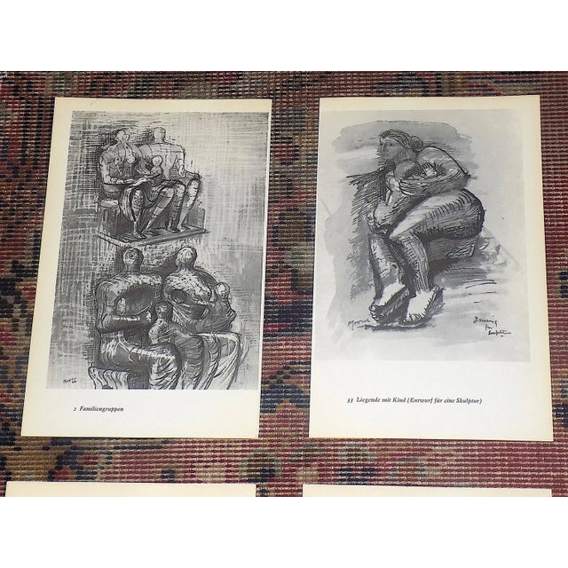 This set of twelve (12) vintage diminutive abstracted lithographs (offset) by the world famous British artist Henry...