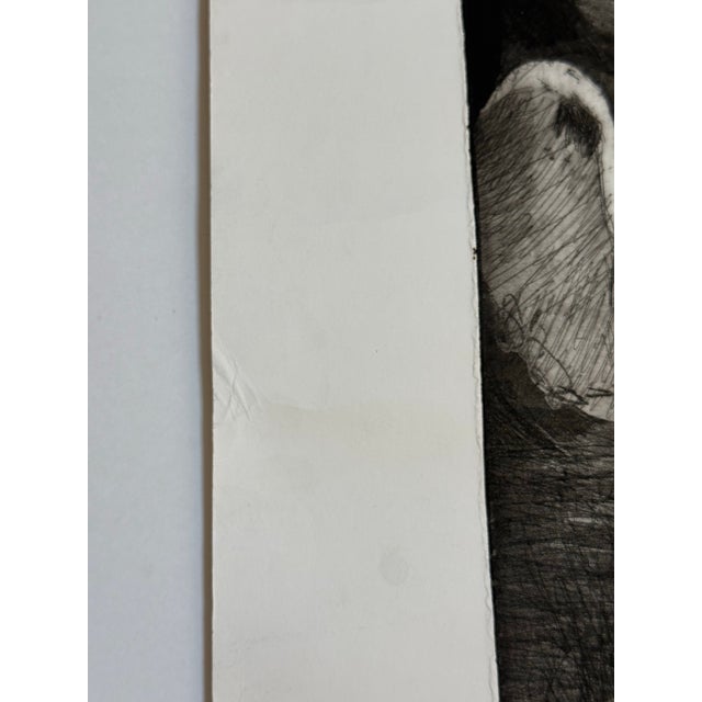 Mid 20th Century Mid 20th C. Surrealist Original Etching of Playful Beasts For Sale - Image 5 of 9