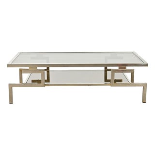 French Vintage Coffee Table in the Manner of Guy Lefèvre For Sale