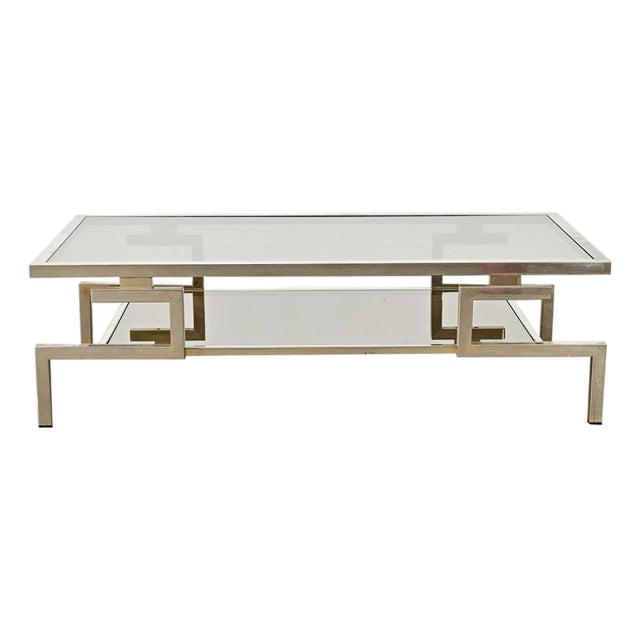 French Vintage Coffee Table in the Manner of Guy Lefèvre For Sale