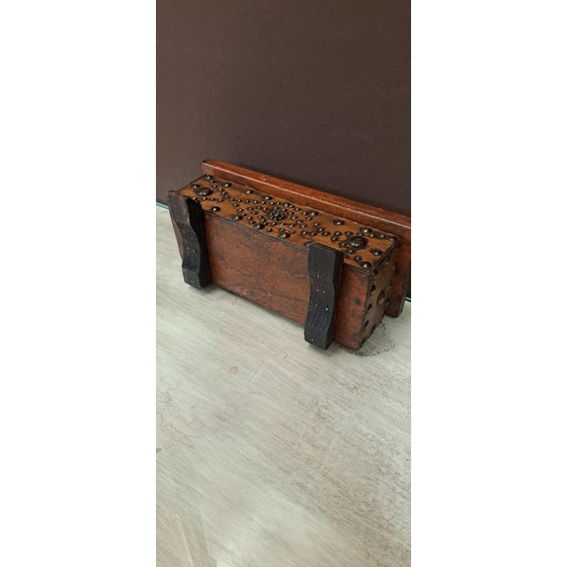 Antique Handcrafted Jewelry Box, 1940s For Sale - Image 9 of 10