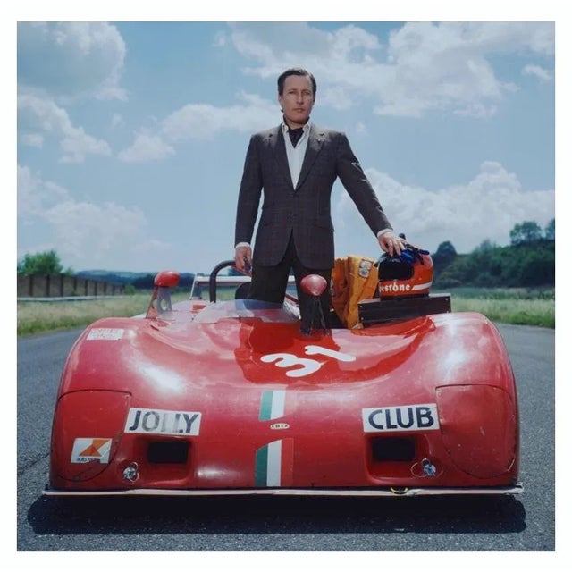 My Toy 1982 Member of the ‘Jolly Club’, Gabriele D’Annunzio, Prince Di Montenevoso at Vallelonga with his red Lola racing...