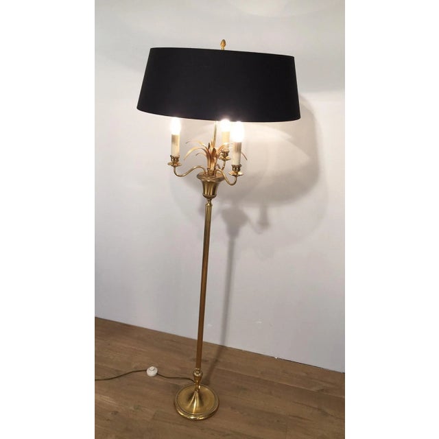 Circa 1970 Brass Pineapple Floor Lamp in the Style of Maison Charles For Sale - Image 6 of 13
