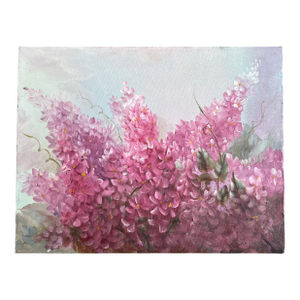 1980’s Original Impressionist Pink Blossom Painting on Canvas