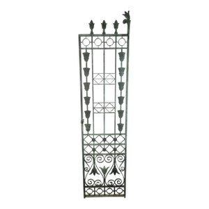 Early 20th Century Art Deco Verdigris Bronze Garden Fence Gate or Architectural Accent