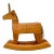 Vintage Scandinavian Wooden Unicorn Rocking Horse For Sale