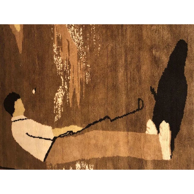 Brown and Beige Turkish Hand Knotted Wool Rug, 1970s For Sale - Image 13 of 15