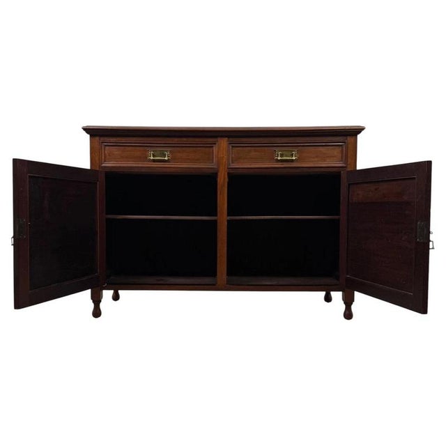 Antique Early 20th Century English Edwardian Mahogany Sideboard For Sale - Image 3 of 13