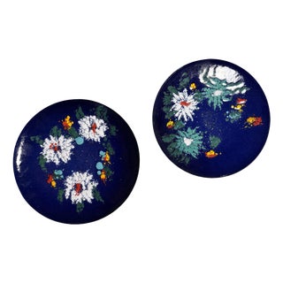 Vintage German Enamelled Bowls from Fischland, 1960s, Set of 2 For Sale