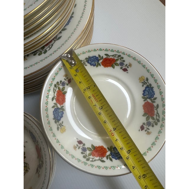 Vintage 1960 Aynsley and Sons England Hand Painted "Famille Rose" 56pc Dinner Set for 8 For Sale - Image 13 of 18