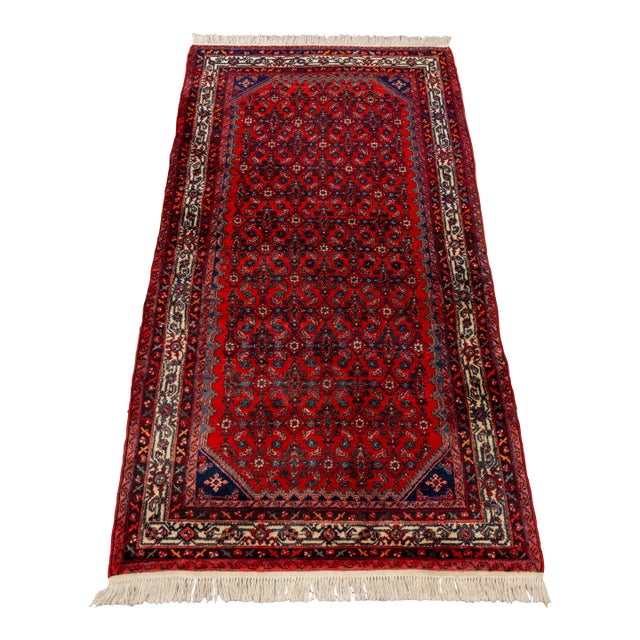Persian Hamadan Rug, 11' X 5' 3.5" For Sale