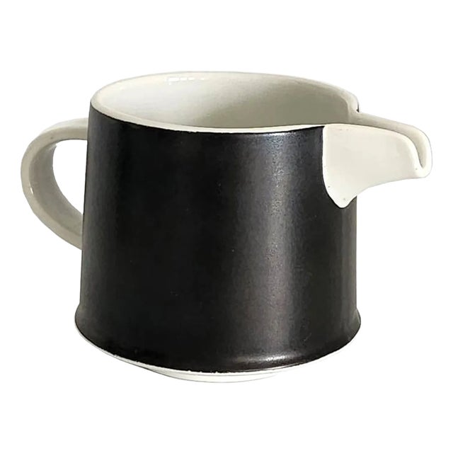Vintage Otagiri Japan Creamer in Contempo Frost Black For Sale