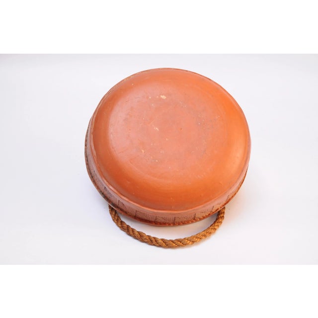 Studio Ceramic Terracotta Basket / Bowl With Woven Handle For Sale In New York - Image 6 of 12