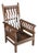 Rare Antique Arts & Crafts Oak "Hollins" Convertible Couch Chair Chaise Lounge For Sale
