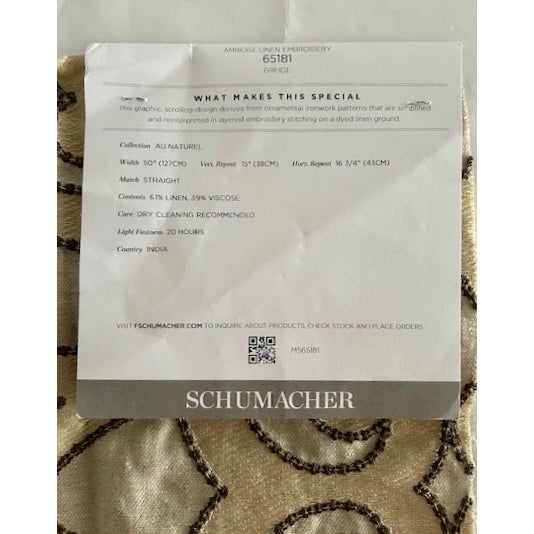 Schumaker Embroidered Linen & Viscose Pillows With Feather & Down Fill Inserts - A Pair For Sale - Image 13 of 13