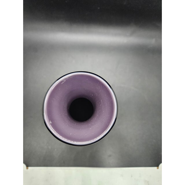 Vintage Lilac-Cased Amethyst Glass Vase, Heavy