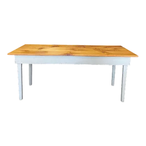 Antique Pine Grange Hall Farm Table From Maine