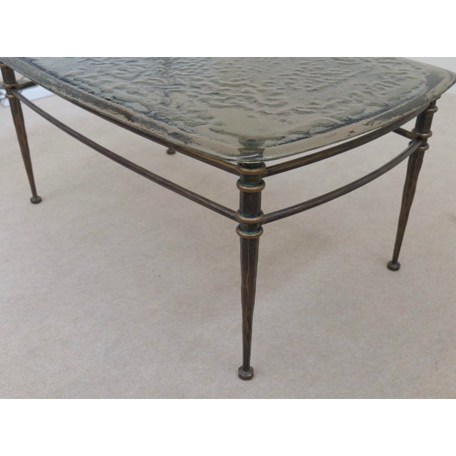 Brutalist Forged Glass Coffee Table in the style of Lothar Klute For Sale - Image 3 of 10