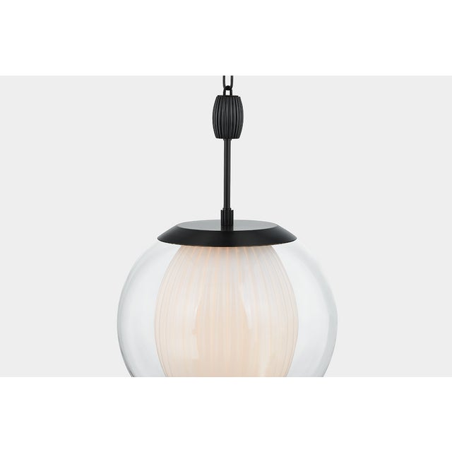 Hudson Valley Lighting Hudson Valley Lighting Clementon 11 in. 1 Light Pendant in Distressed Bronze Finish For Sale - Image 4 of 6