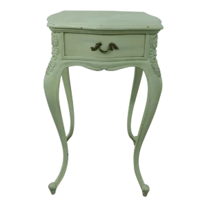 French Style Painted Finish 1 Drawer Nightstand
