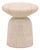 Outdoor Faux Travertine Hourglass Side Table For Sale
