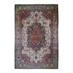 Antique Persian Sarouk Fereghan Bird Rug