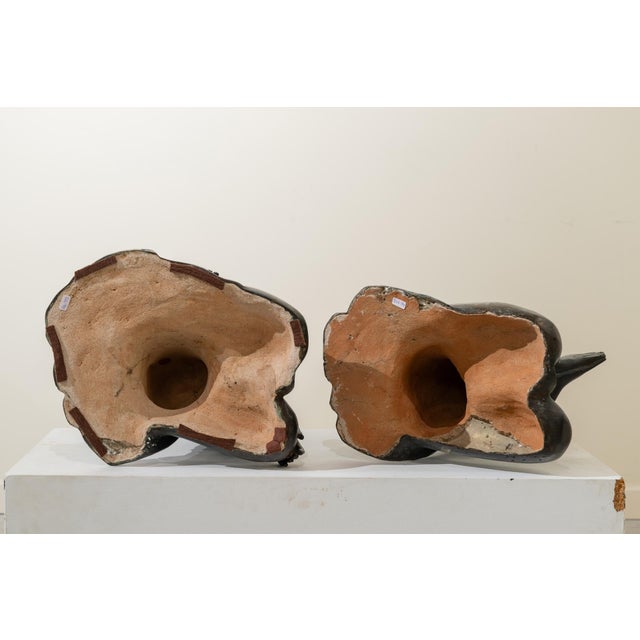 Unknown, Thai Monks, 1800s, Bronze and Terracotta, Set of 2 For Sale - Image 6 of 9