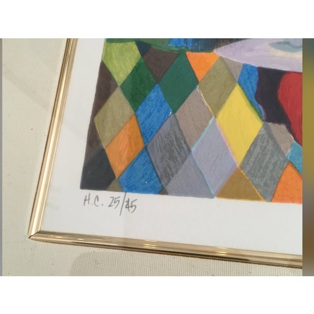 Paper Tarkay “Enchanted Moments”. Frame 22x 22”. Art For Sale - Image 7 of 8