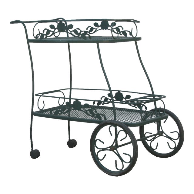 Woodward Style Iron Patio Bar Cart Chairish