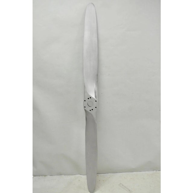 Decorative Fixed Pitch Polished Aluminum 74" Propeller Blade "Not Airworthy" (B) For Sale - Image 15 of 18