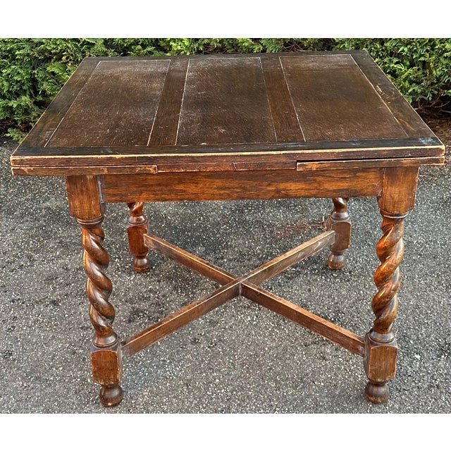 Antique Wooden Dining Set, Set of 5 For Sale - Image 10 of 18