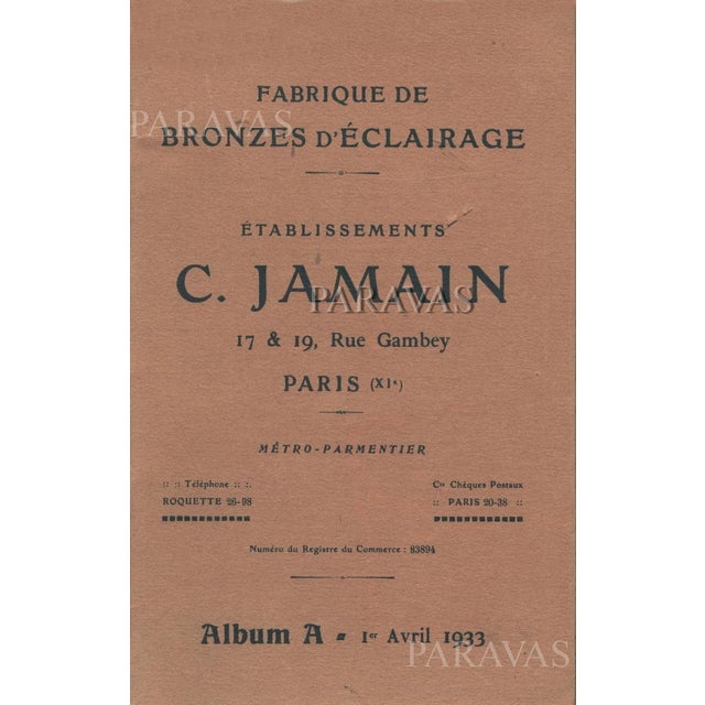 French Art Deco Pendant Light by C. Jamain & Frontisi - 1930 France For Sale - Image 9 of 10