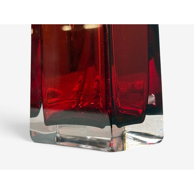 Glass Carl Fagerlund, Table Lamps, Red Glass, Sweden, 1950s For Sale - Image 7 of 10