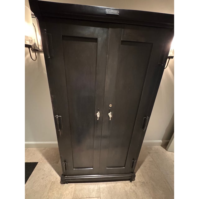 Gorgeous, stately, early 20th century vintage steel safe by The Safe-Cabinet Co. of Marietta, OH with nameplate stating...