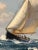 Traditional Late 20th Century Seascape Oil Painting "Sailboat on the Sea" by Charles Vickery, Framed For Sale - Image 3 of 12