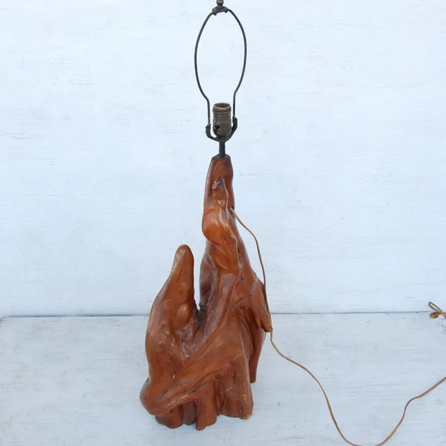 Live Edge Wood Table Lamp For Sale - Image 4 of 8