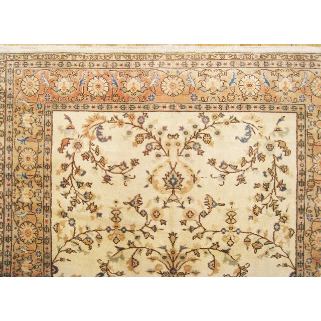 Vintage Turkish Decorative Oriental Oushak Rug in Room Size For Sale In New York - Image 6 of 6