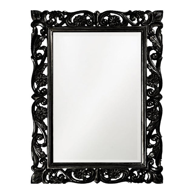 Chateau Mirror - Glossy Black For Sale