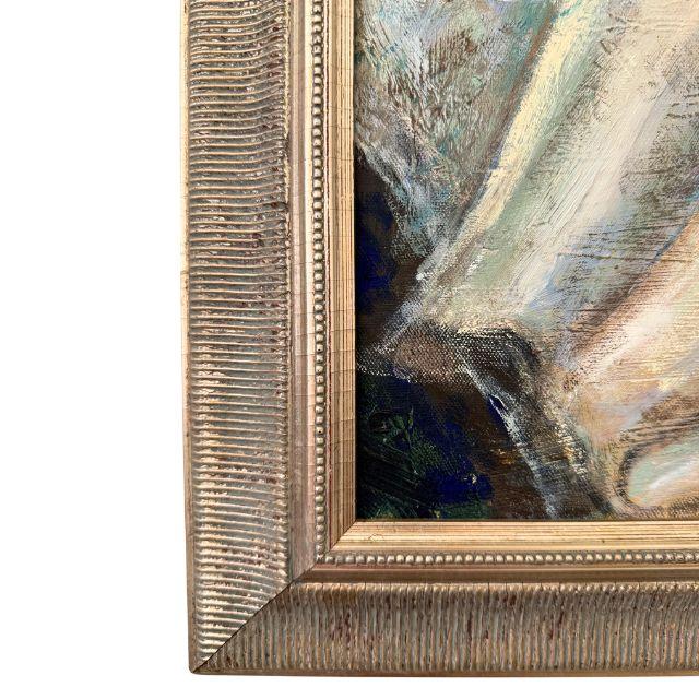 Wood Late 20th Century Original Oil on Canvas, "Meditation", Don Zenas (American, 20th Century), Holland, Michigan For Sale - Image 7 of 16