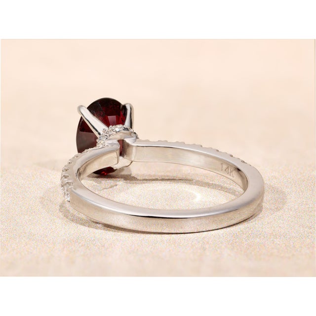 2000 - 2009 The Camarillo: 2.03 Carat Natural No Heat Deep Red Ruby Engagement Ring For Sale - Image 5 of 13