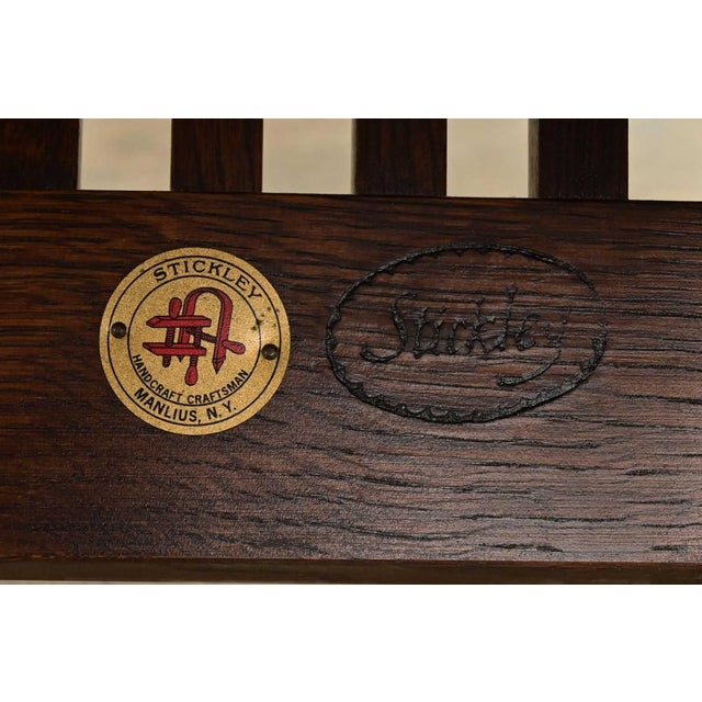 Stickley Mission Oak Arts & Crafts Reclining Morris Lounge Chair With Ottoman For Sale - Image 16 of 18