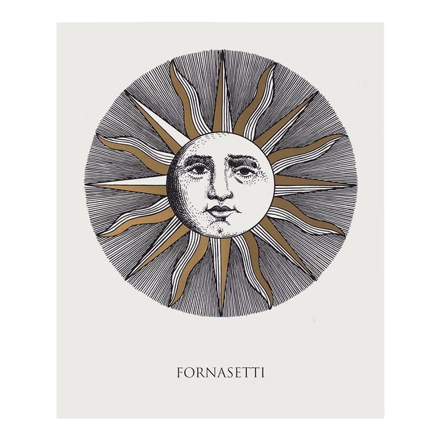 1993 Piero Fornasetti La Luna Screenprint For Sale