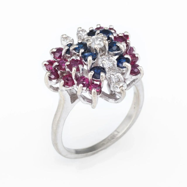 Finely detailed butterfly cocktail ring, crafted in 14 karat white gold. Round brilliant cut diamonds total an estimated...