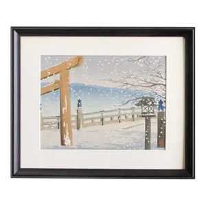 Vintage Framed Signed Original Tomikichiro Tokuriki Woodblock Print