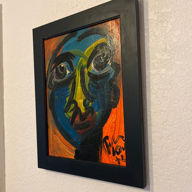 1972 Abstract Portrait Painting of Arnold Schwarzenegger by Peter Robert Keil, Framed For Sale - Image 12 of 12