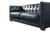 Italian Tuxedo Leather Sofa - Slate For Sale - Image 3 of 11